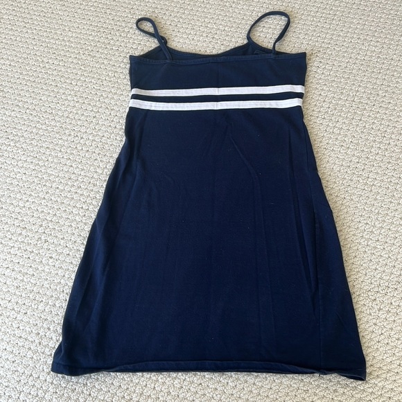 Brandy Melville Dark Blue Mini Dress with White Stripes - Picture 5 of 6